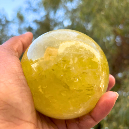 Yellow Calcite Sphere